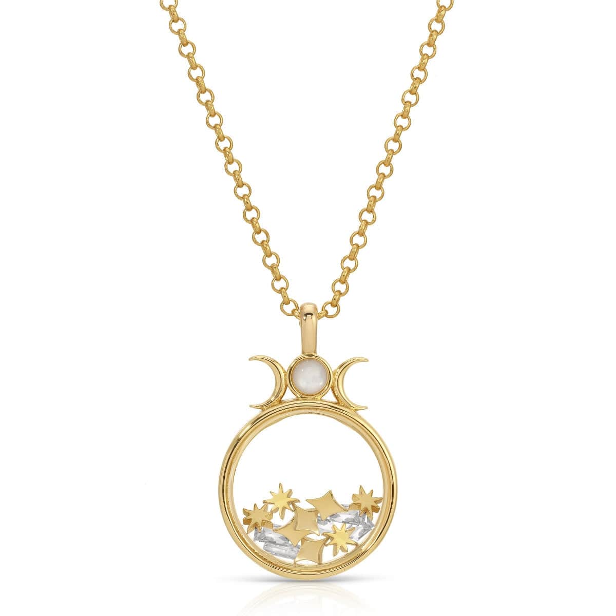 NKL-GPL Wishkeeper Floating Shaker Locket Pendant Necklace