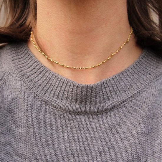 NKL-GPL You Are Sunshine ~ Gold Wish Choker ~ Gold Plated