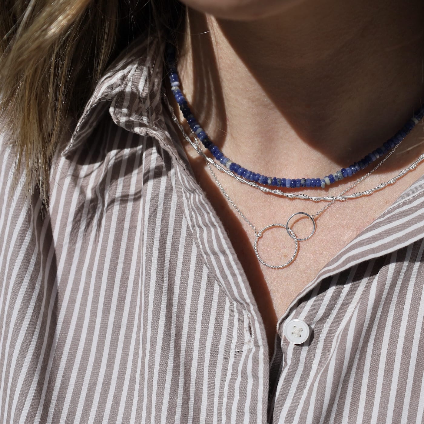 NKL-GPL Zara Lapis Lazuli Beaded Gemstone Necklace