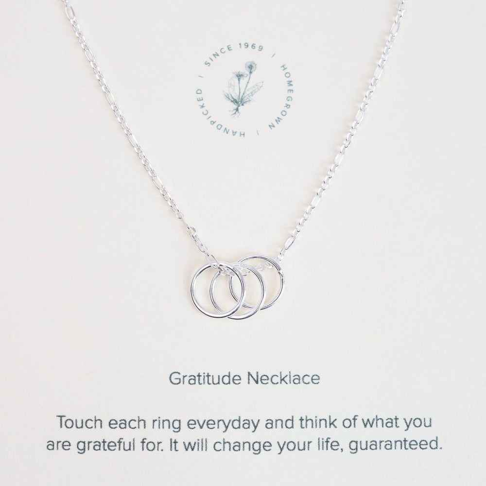 
                      
                        NKL Gratitude Necklace with Sterling Silver Rings
                      
                    