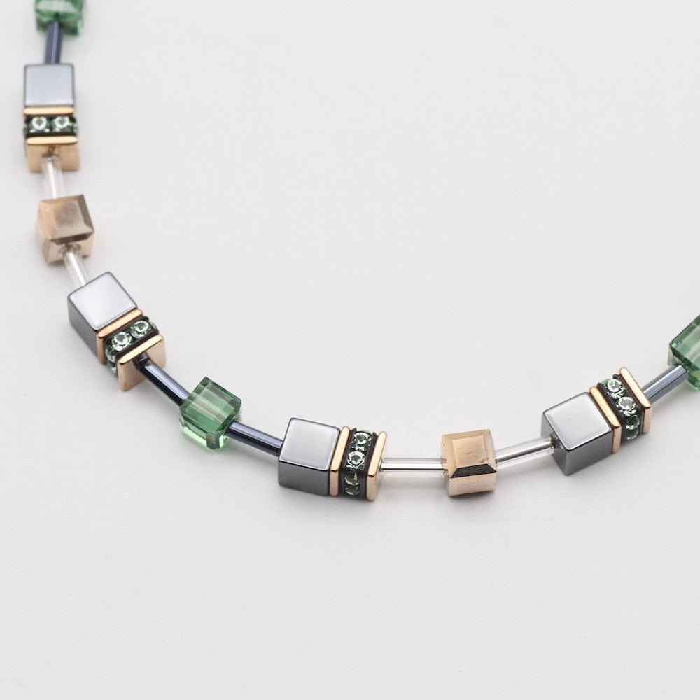 
                  
                    NKL GREEN AND HEMATITE GEO CUBE NECKLACE
                  
                