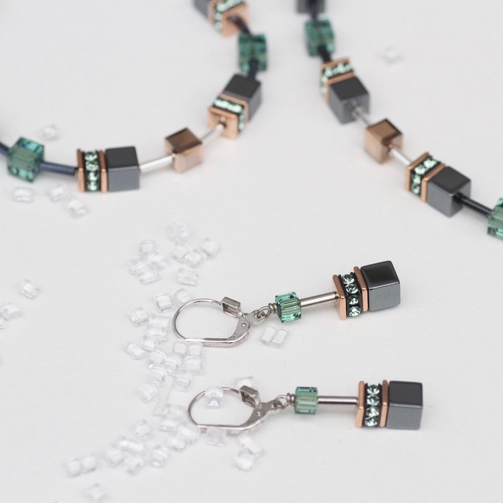 
                  
                    NKL GREEN AND HEMATITE GEO CUBE NECKLACE
                  
                