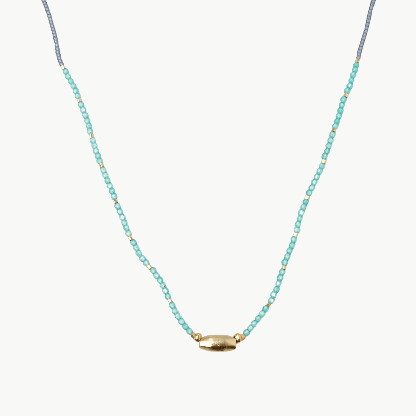 NKL Green Onyx & Gold Vermeil Necklace