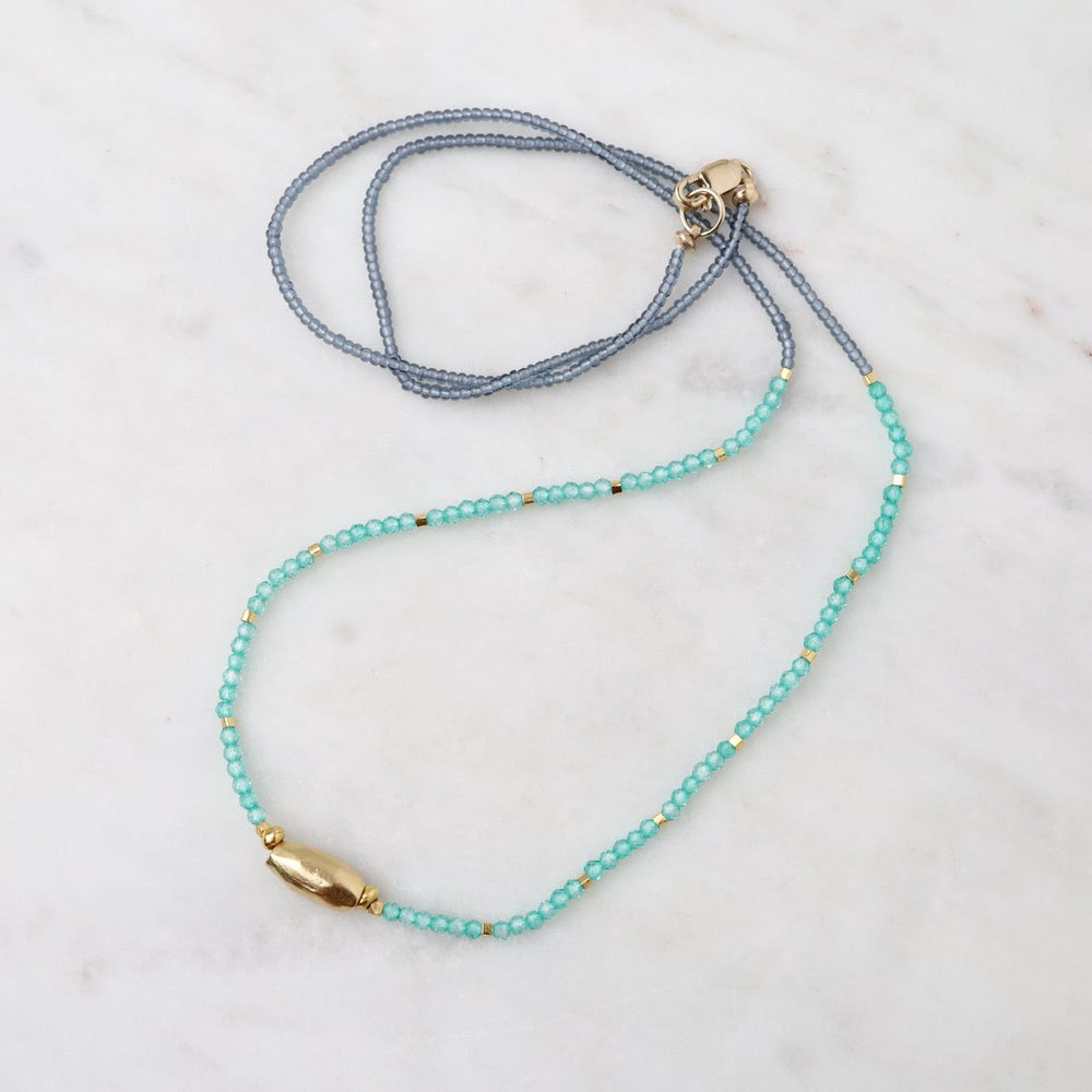 
                      
                        NKL Green Onyx & Gold Vermeil Necklace
                      
                    