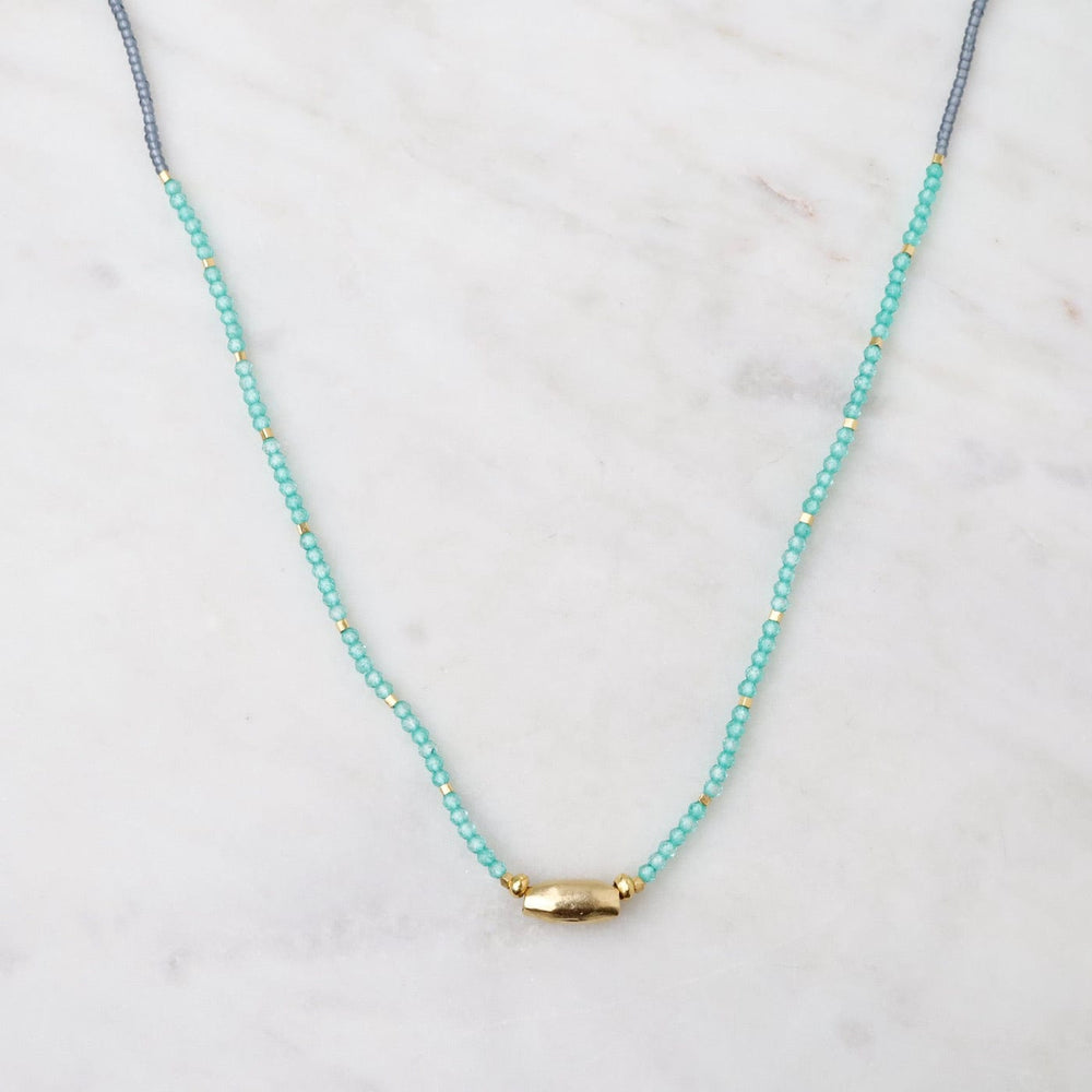 
                      
                        NKL Green Onyx & Gold Vermeil Necklace
                      
                    