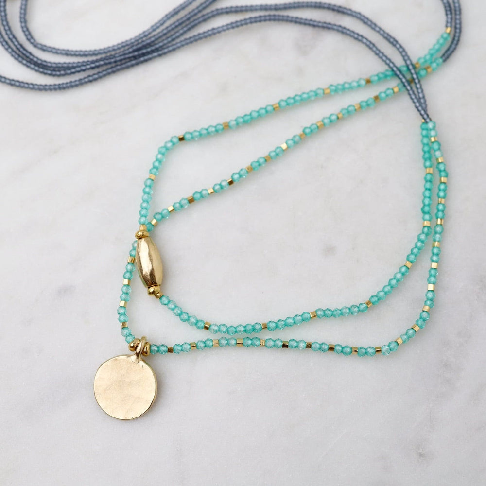 
                      
                        NKL Green Onyx & Gold Vermeil Necklace
                      
                    