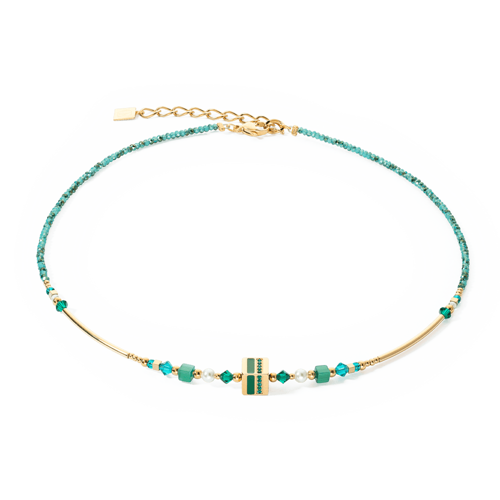 
                      
                        NKL Green Stripes Square Necklace
                      
                    