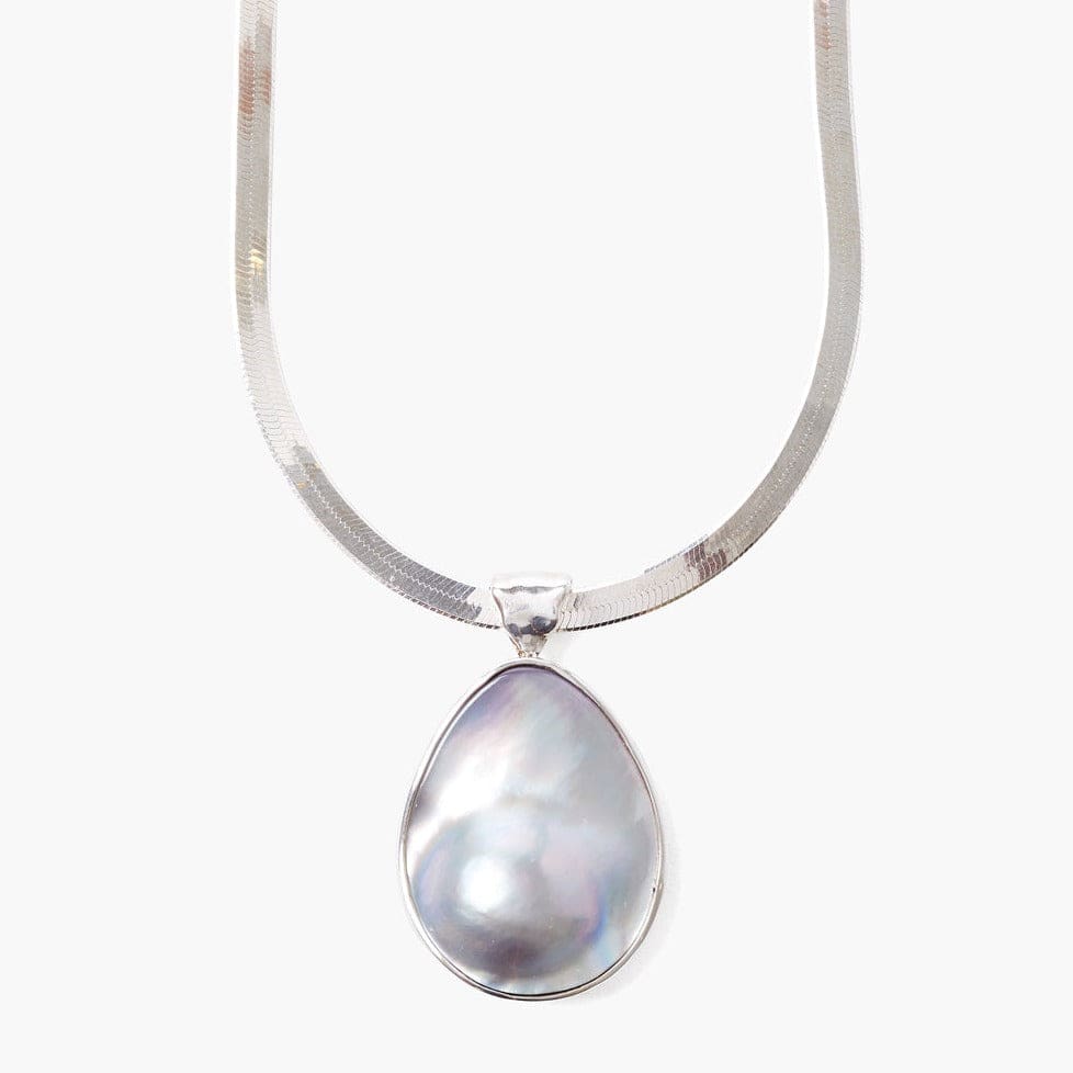 
                      
                        NKL Grey Pearl Totem Herringbone Necklace
                      
                    