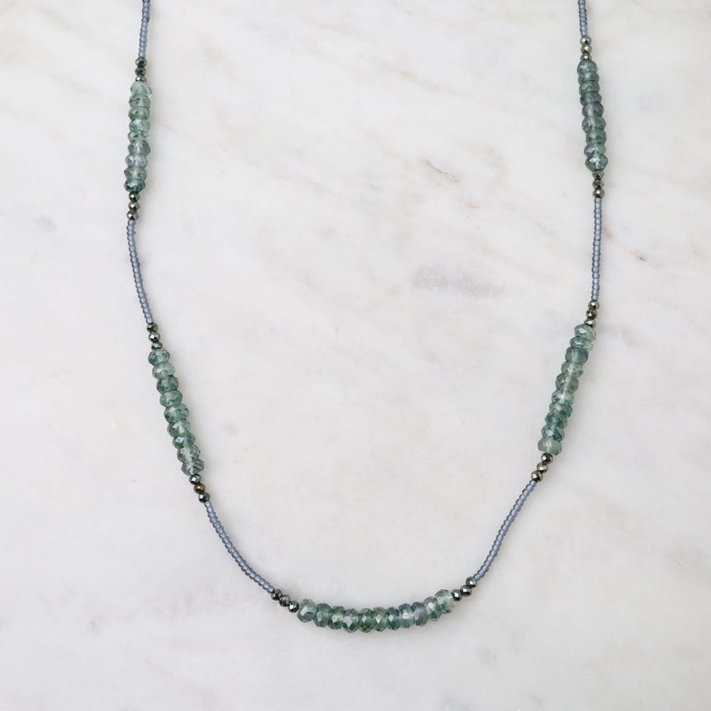 
                      
                        NKL Grey Seed, Pyrite & Mystic Bead Necklace
                      
                    