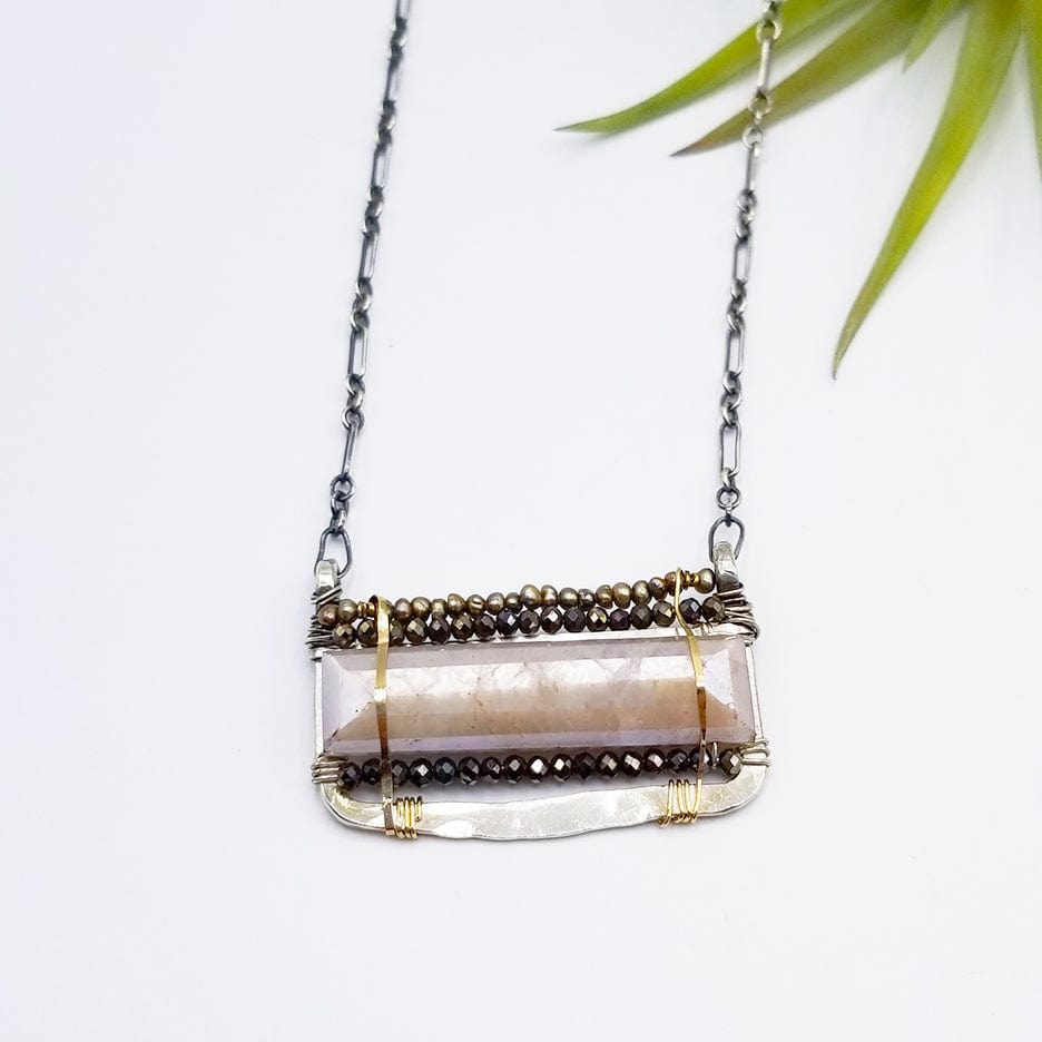 
                      
                        NKL HAND FORMED RECTANGLE MOONSTONE NECKLACE
                      
                    