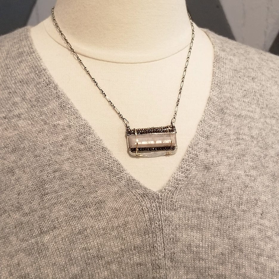 
                      
                        NKL HAND FORMED RECTANGLE MOONSTONE NECKLACE
                      
                    