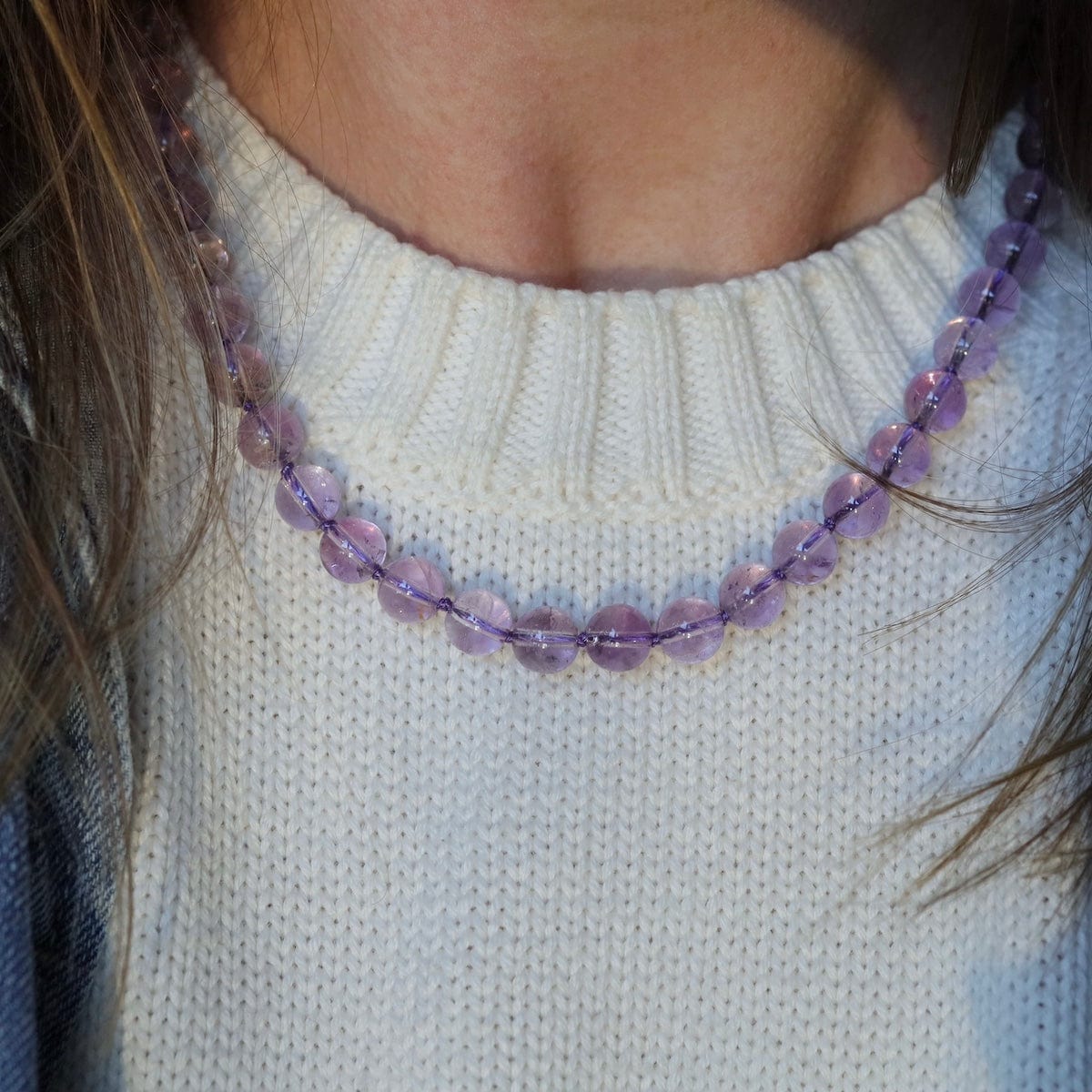 NKL Hand Knotted Amethyst Necklace