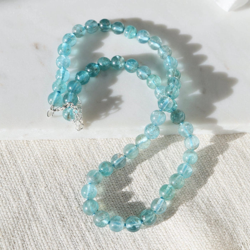 
                  
                    NKL Hand Knotted Blue Apatite Necklace
                  
                