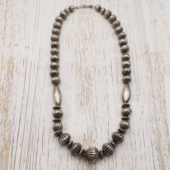 NKL Handmade Sterling Silver Bead Necklace