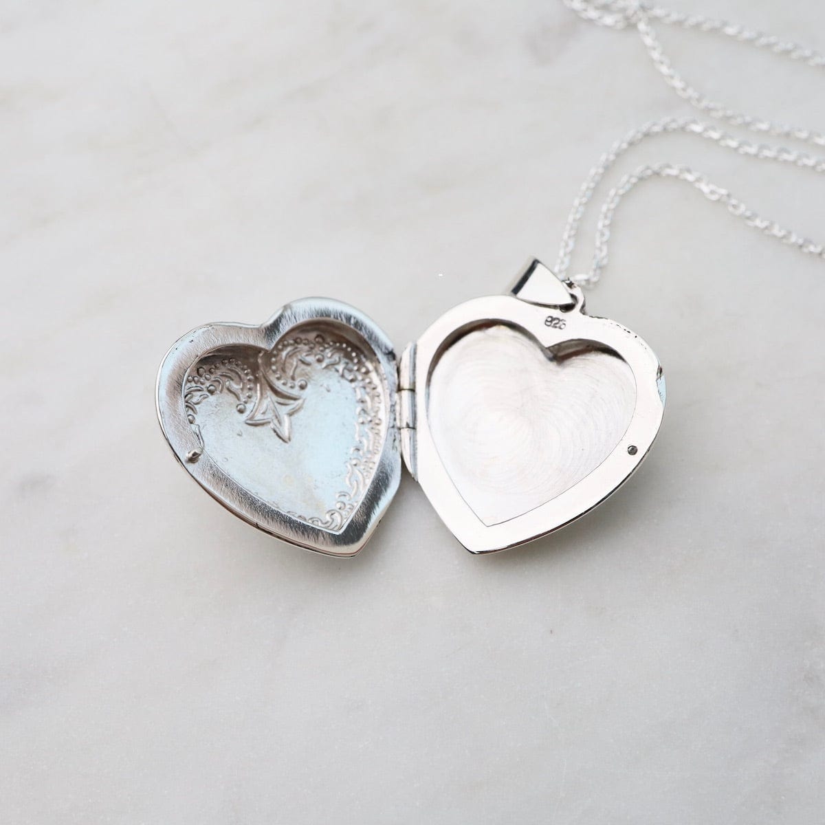 Sterling Silver Heart Locket Necklace