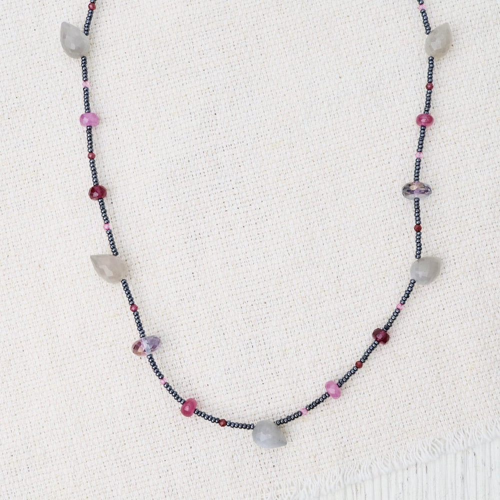 
                      
                        NKL Hematite Glass Bead Station Necklace
                      
                    