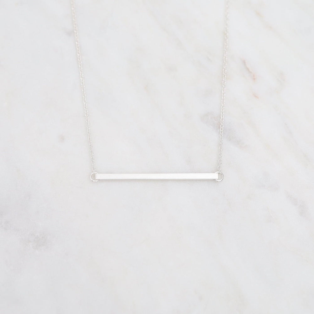 
                  
                    NKL Horizontal Bar Necklace - Brushed Sterling Silver
                  
                