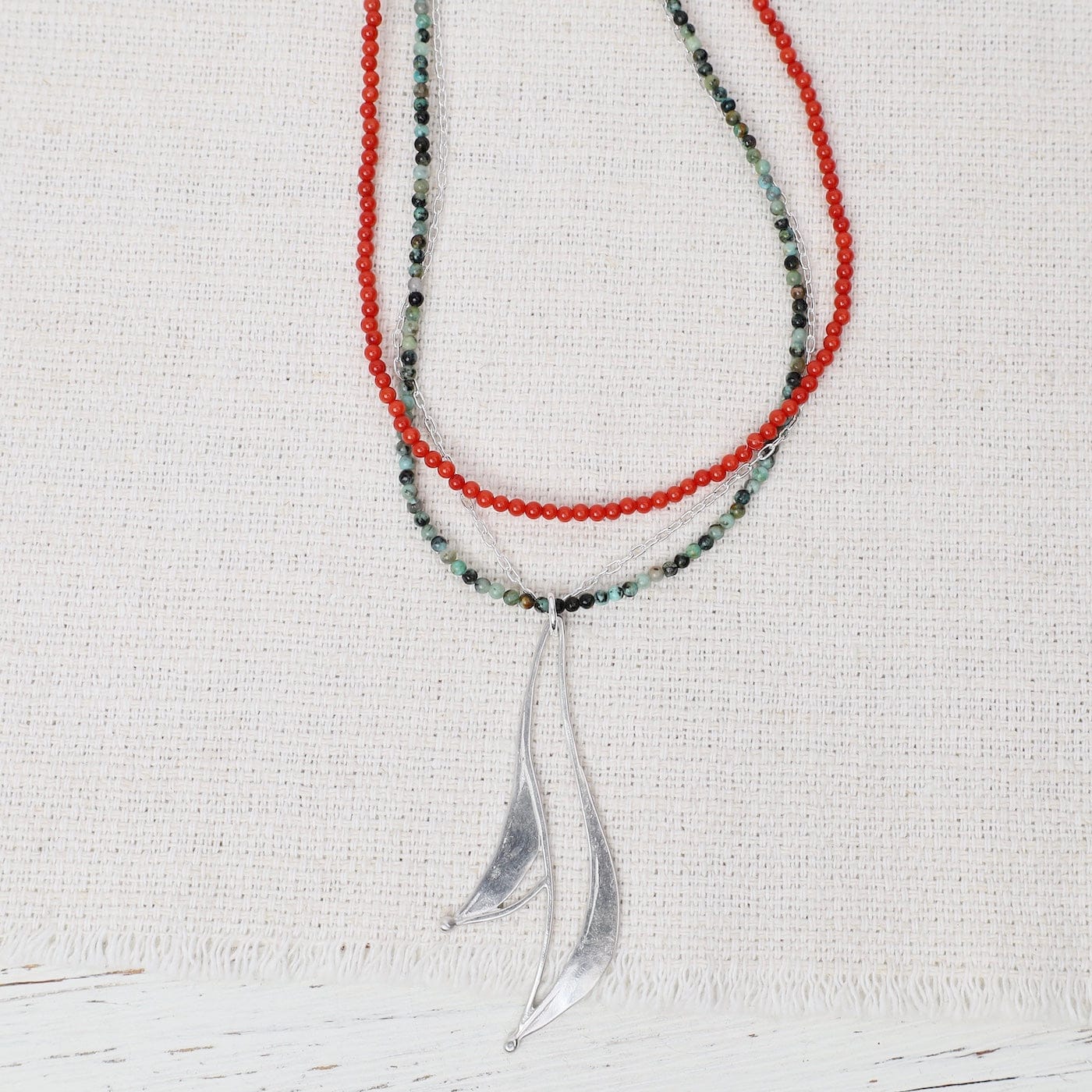 NKL Jester Necklace On Turquoise and Coral