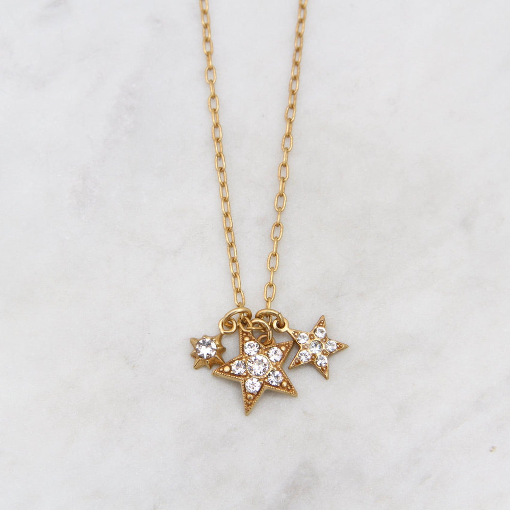 
                      
                        NKL-JM 3 Star Charm Necklace - Gold Plate
                      
                    