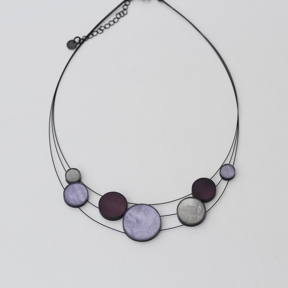 
                  
                    NKL-JM 3 STRAND PURPLE MIX RESIN NECKLACE
                  
                