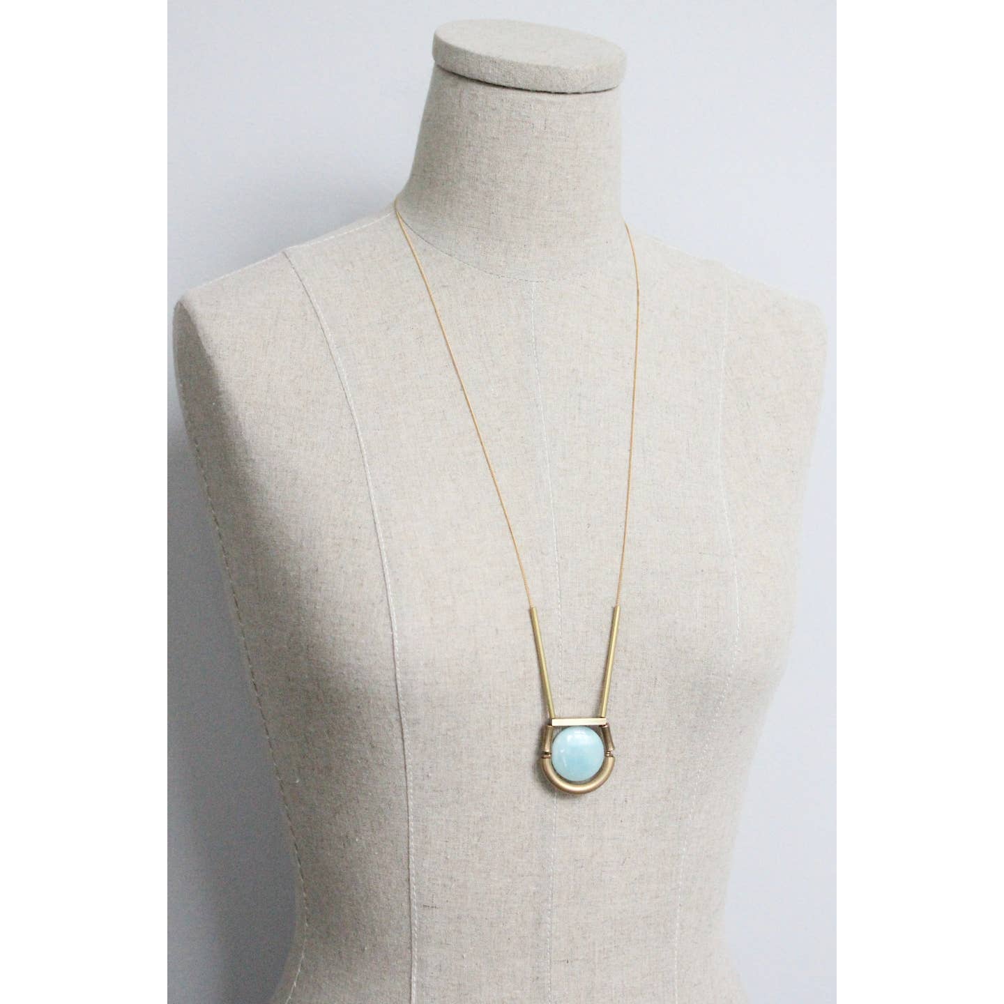 NKL-JM Amazonite Geometric Necklace