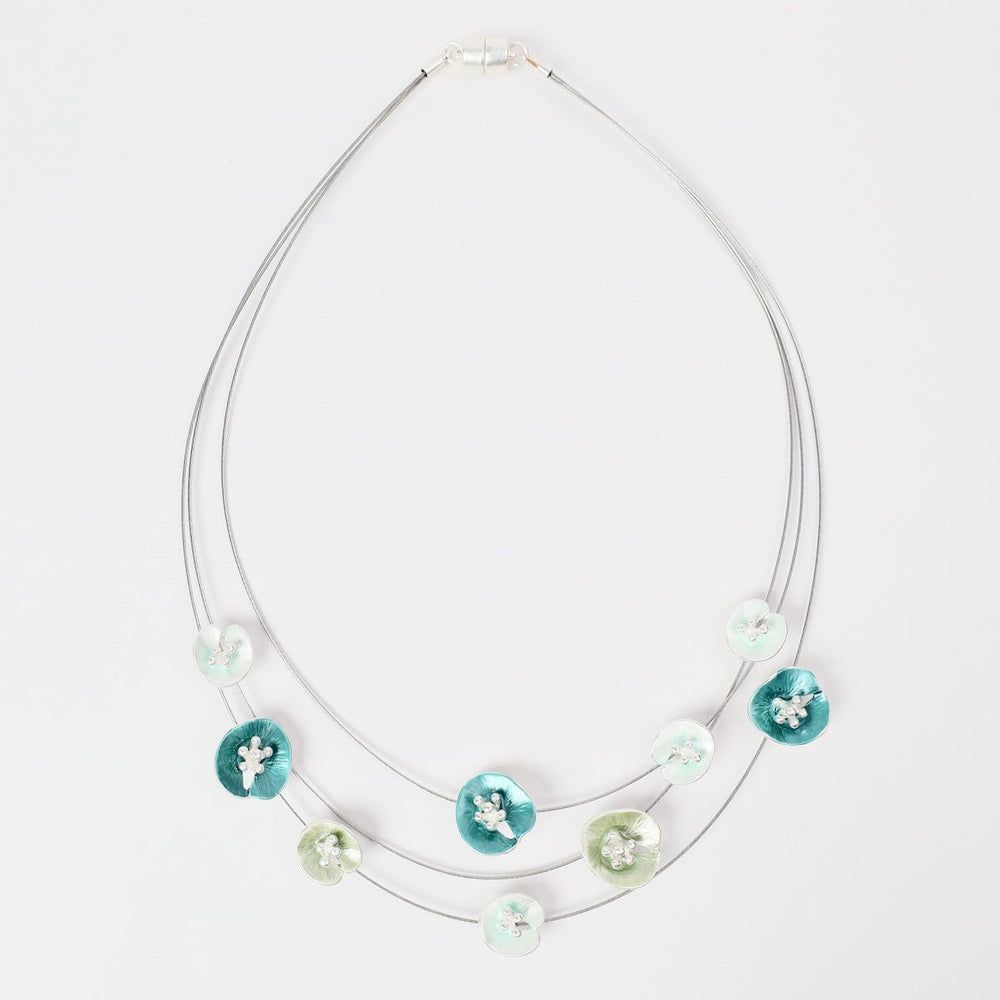 
                  
                    NKL-JM Aqua Lilypad Necklace
                  
                