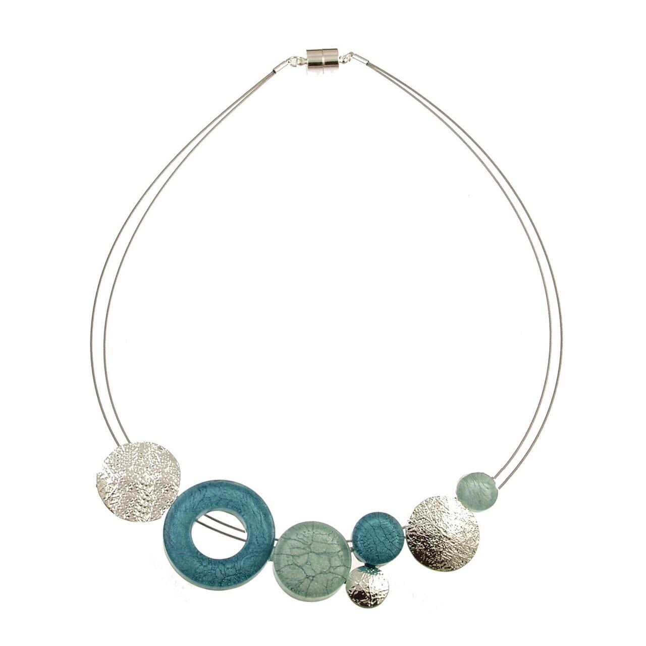 NKL-JM Aqua Marble Resin Necklace