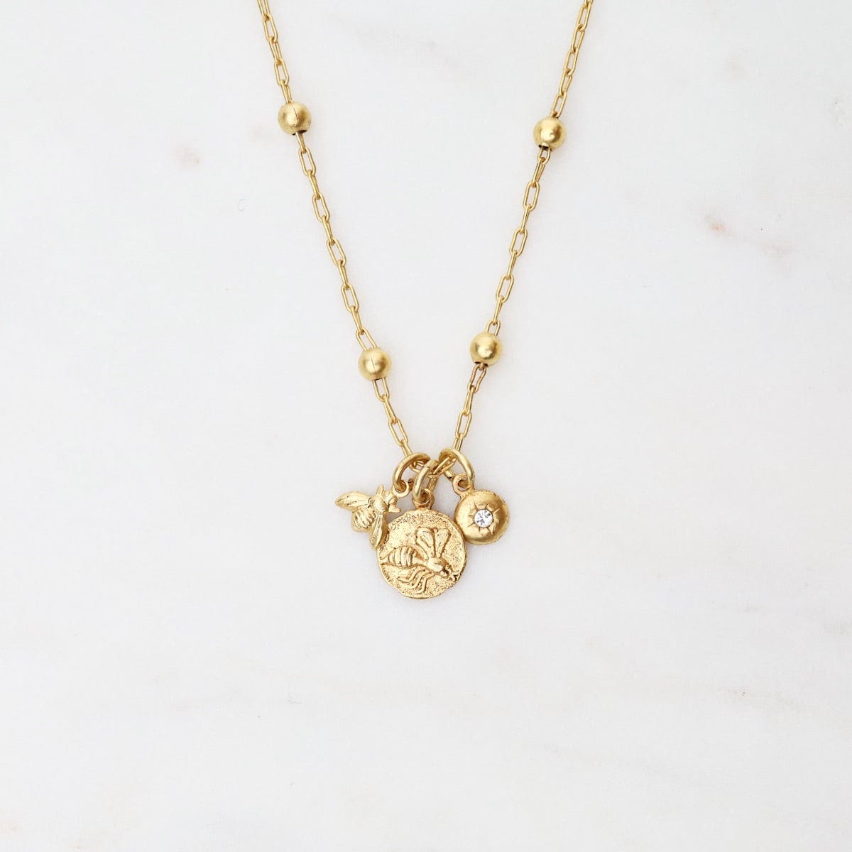 NKL-JM Bee Charm Necklace