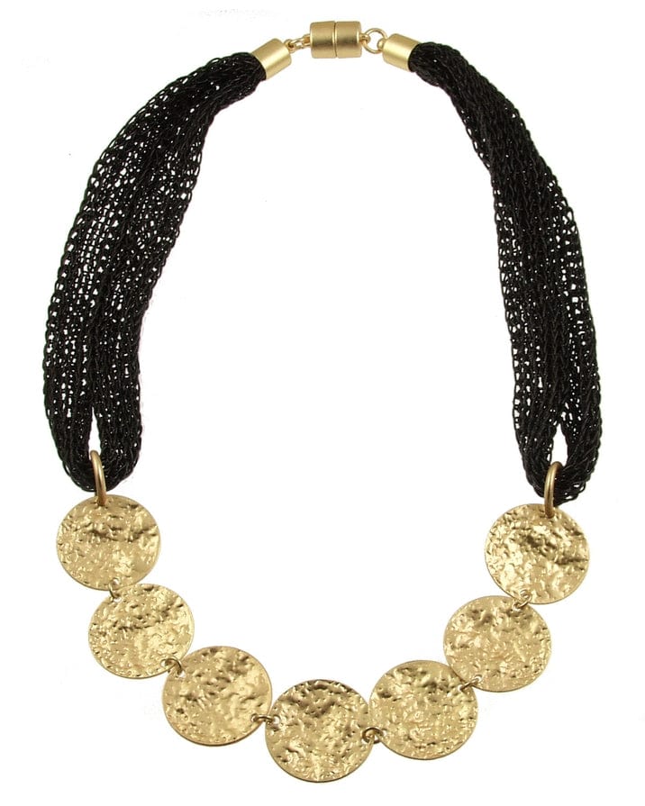 
                  
                    NKL-JM Black Mesh with Gold Disc Nekclace
                  
                