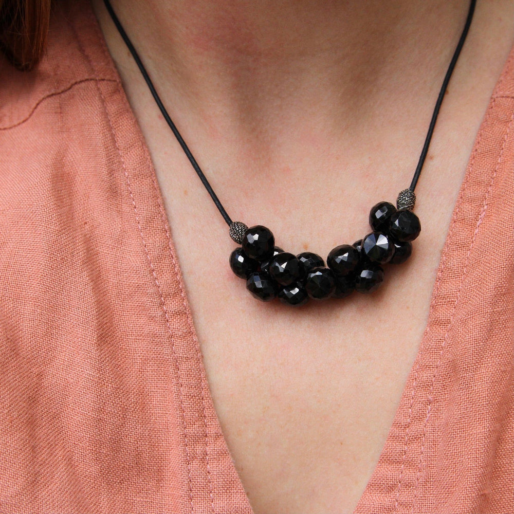 
                  
                    NKL-JM Black Spinel Bubble Briolettes Necklace
                  
                