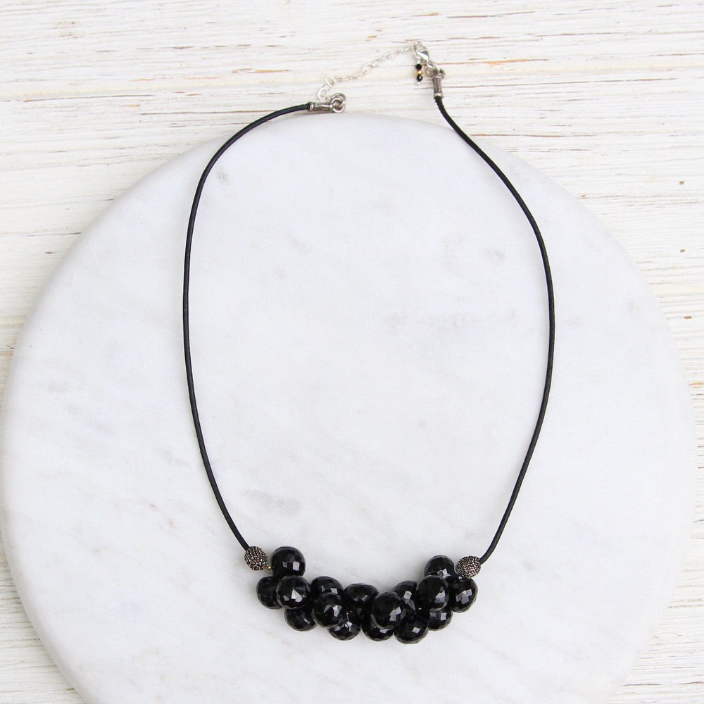 
                  
                    NKL-JM Black Spinel Bubble Briolettes Necklace
                  
                