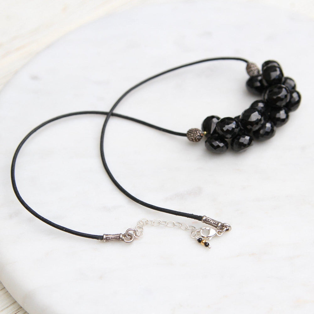 
                  
                    NKL-JM Black Spinel Bubble Briolettes Necklace
                  
                