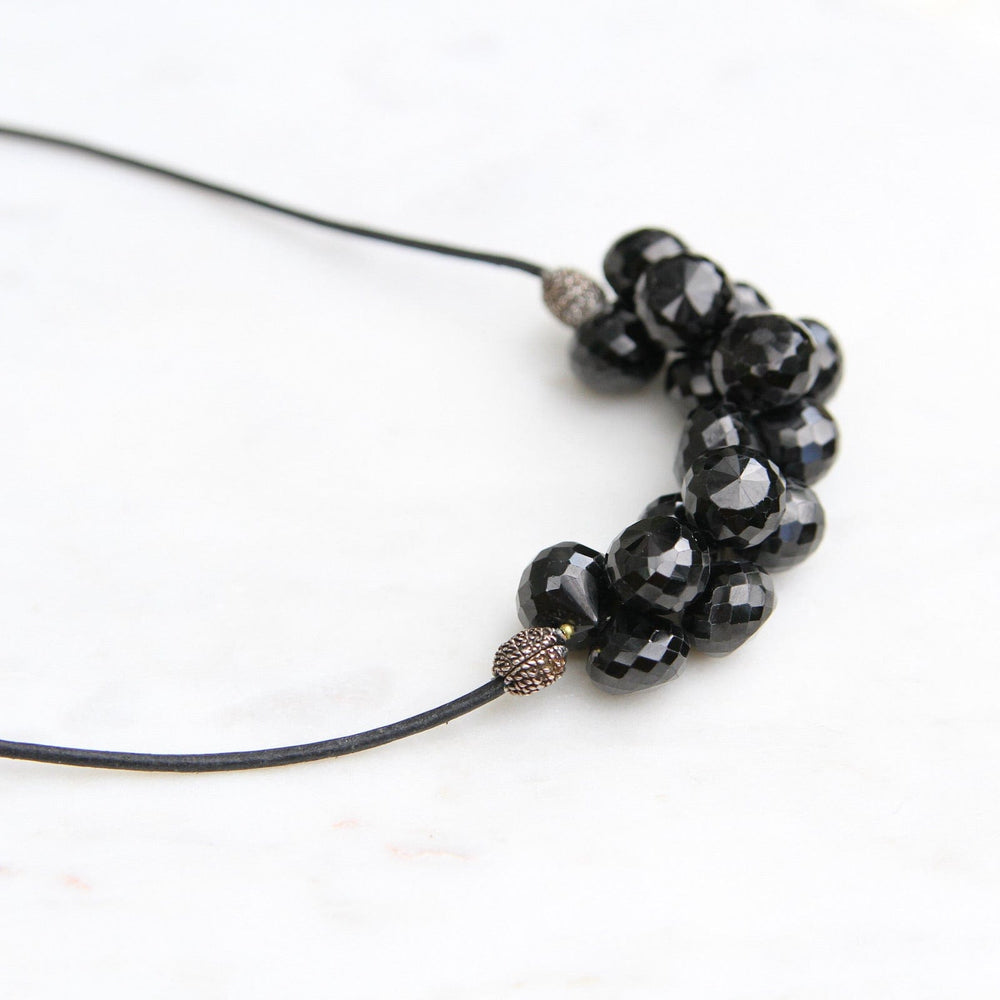 
                  
                    NKL-JM Black Spinel Bubble Briolettes Necklace
                  
                