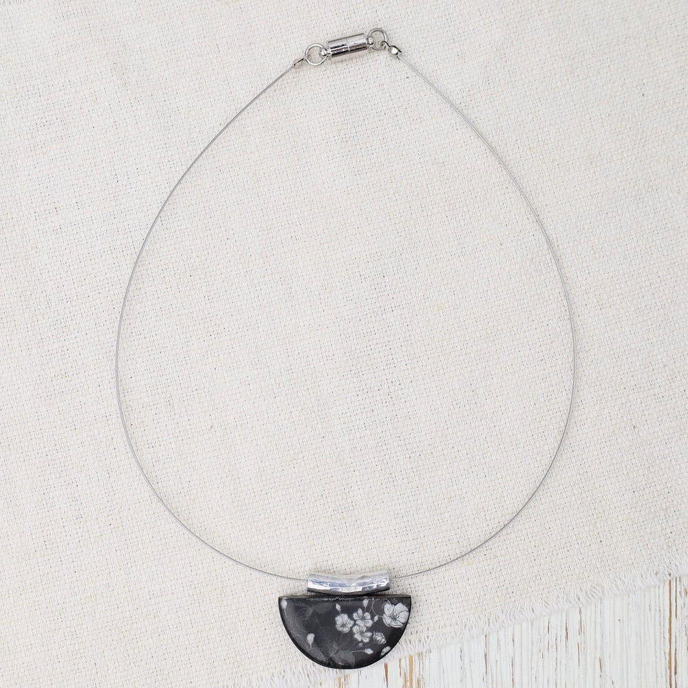 
                  
                    NKL-JM Black & White Kimono Half Moon Pendant
                  
                