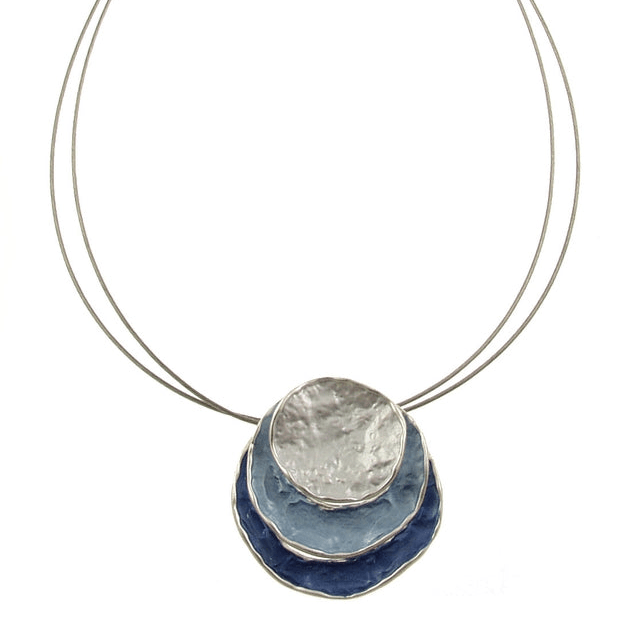 
                      
                        NKL-JM Blue Round Stack Pendant Necklace
                      
                    