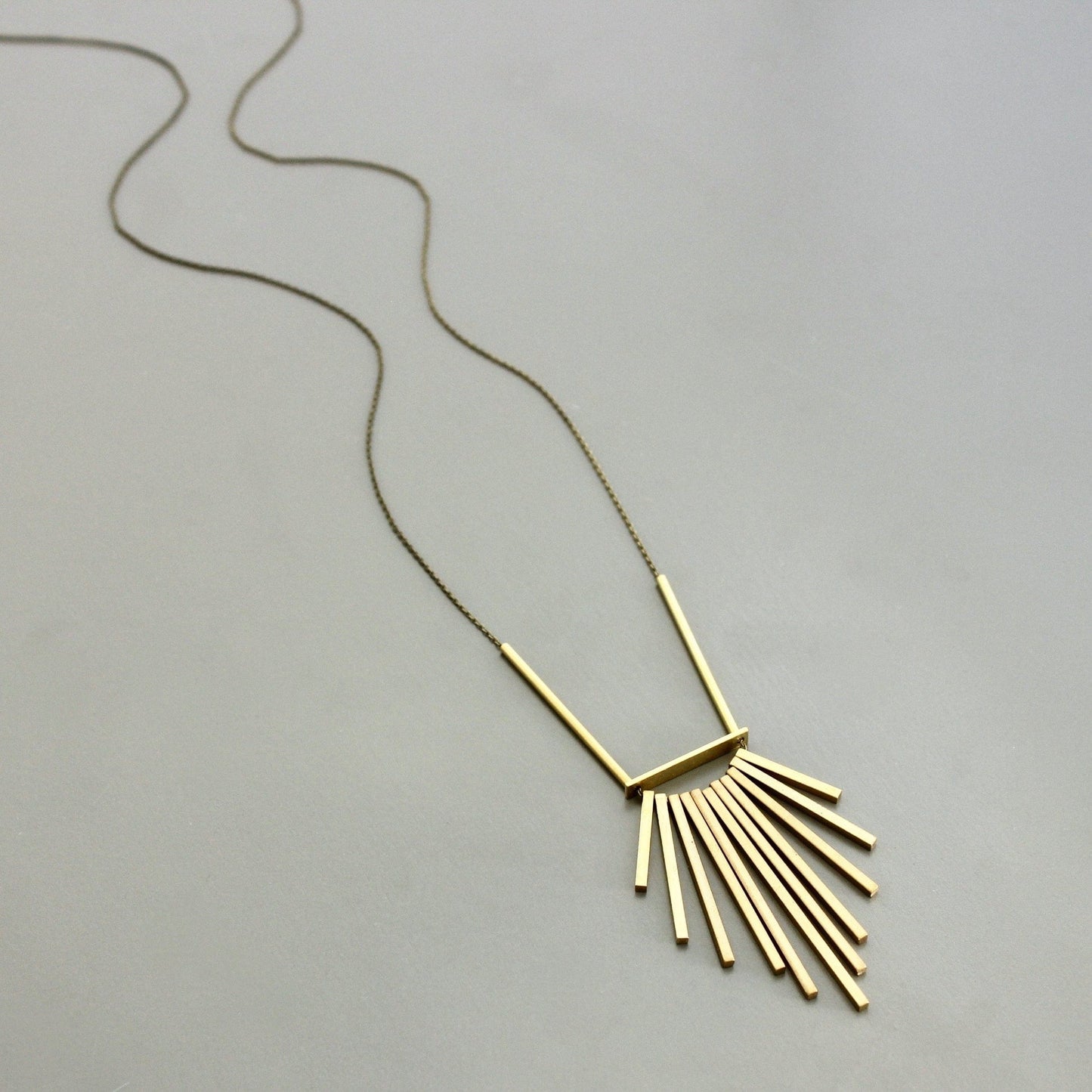 NKL-JM Brass Long Necklace