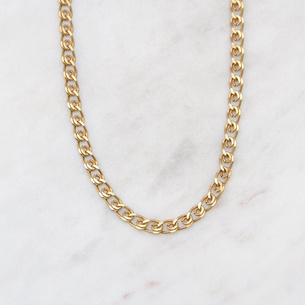 
                      
                        NKL-JM Chemin De Fer Chain Choker Necklace - Gold Plate
                      
                    