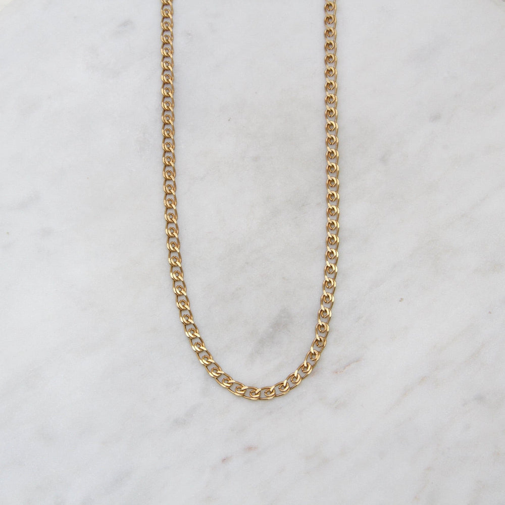 
                      
                        NKL-JM Chemin De Fer Chain Choker Necklace - Gold Plate
                      
                    