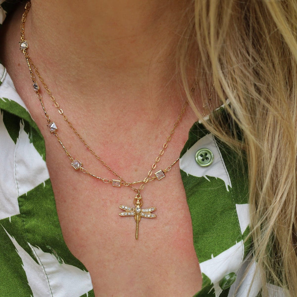 
                      
                        NKL-JM Clear Crystal Dragonfly Necklace
                      
                    