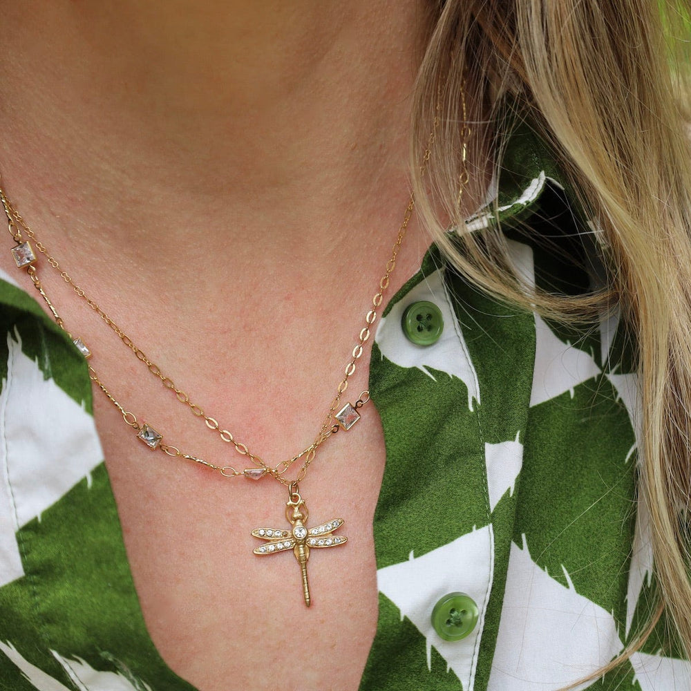 
                      
                        NKL-JM Clear Crystal Dragonfly Necklace
                      
                    