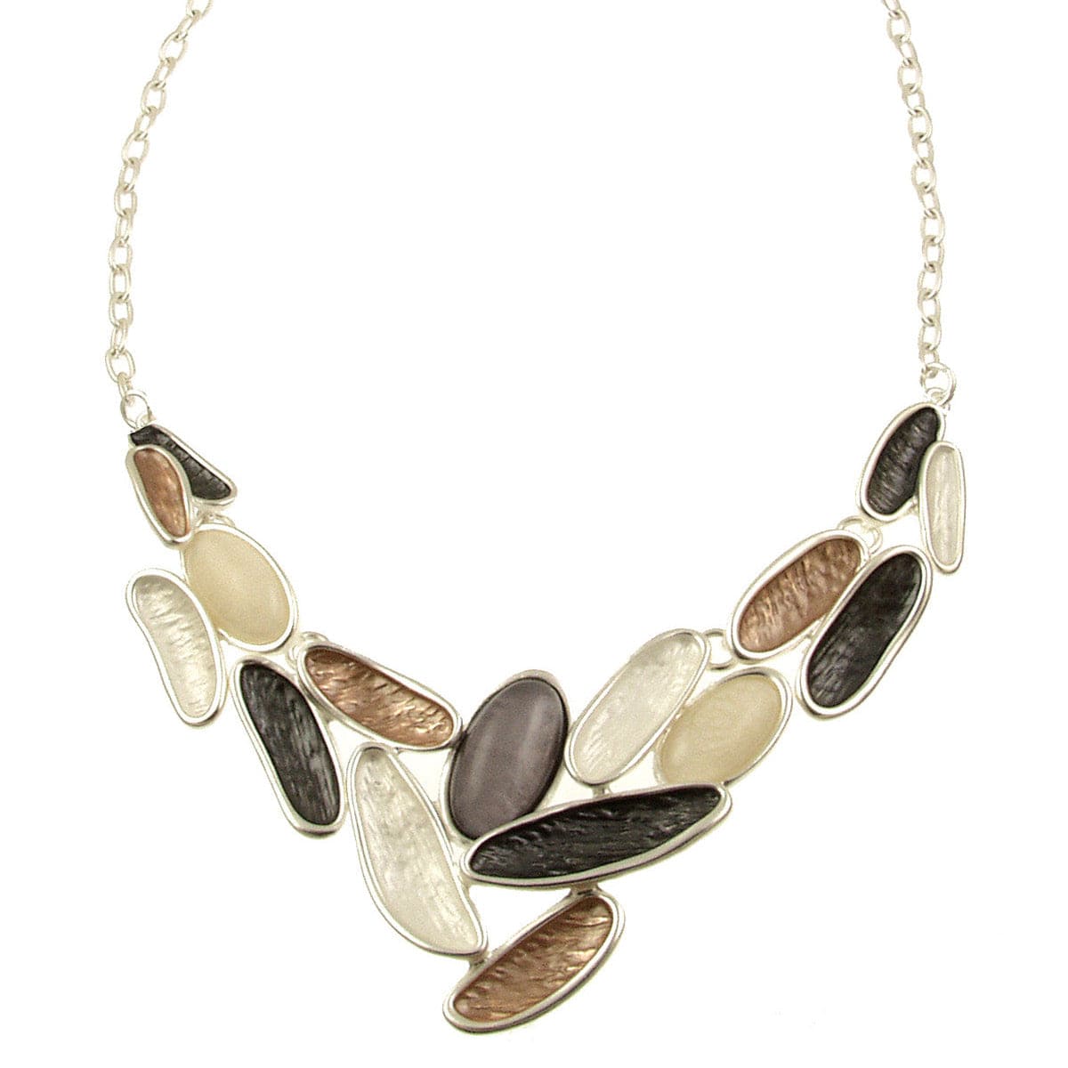 NKL-JM Compilation Necklace Silver Grey Mix