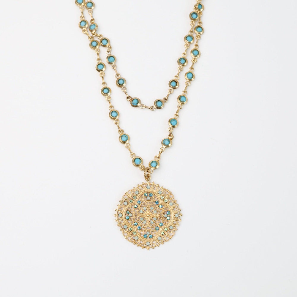 
                      
                        NKL-JM Crystal Medallion Necklace
                      
                    