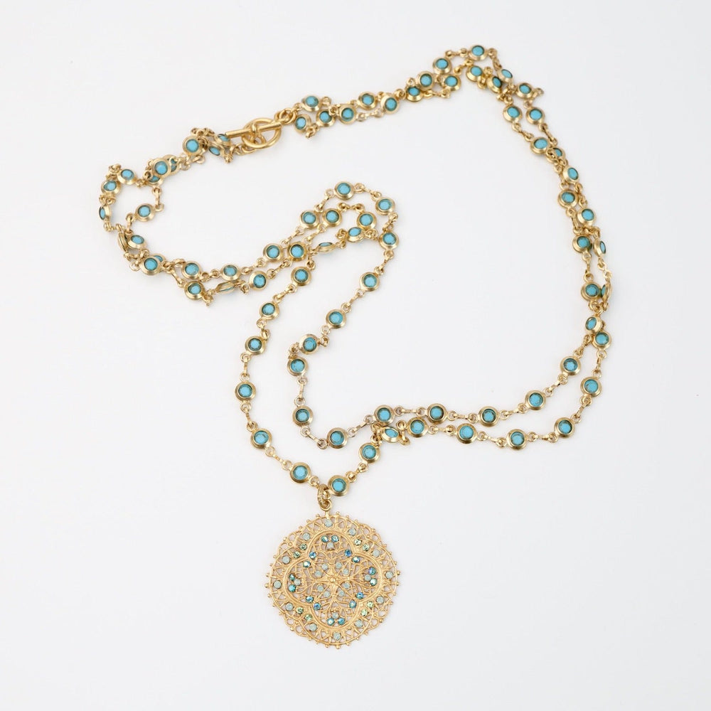 
                      
                        NKL-JM Crystal Medallion Necklace
                      
                    