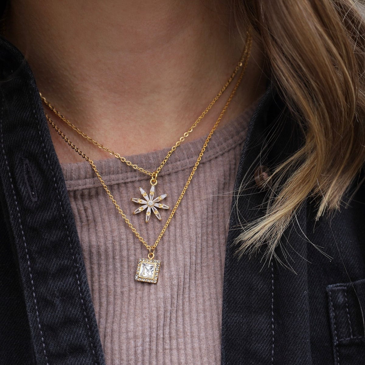 NKL-JM Crystal Sunburst Necklace