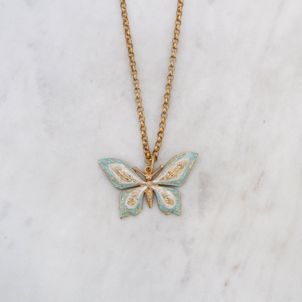 
                      
                        NKL-JM Enamel Butterfly Pendant - Gold Plate
                      
                    