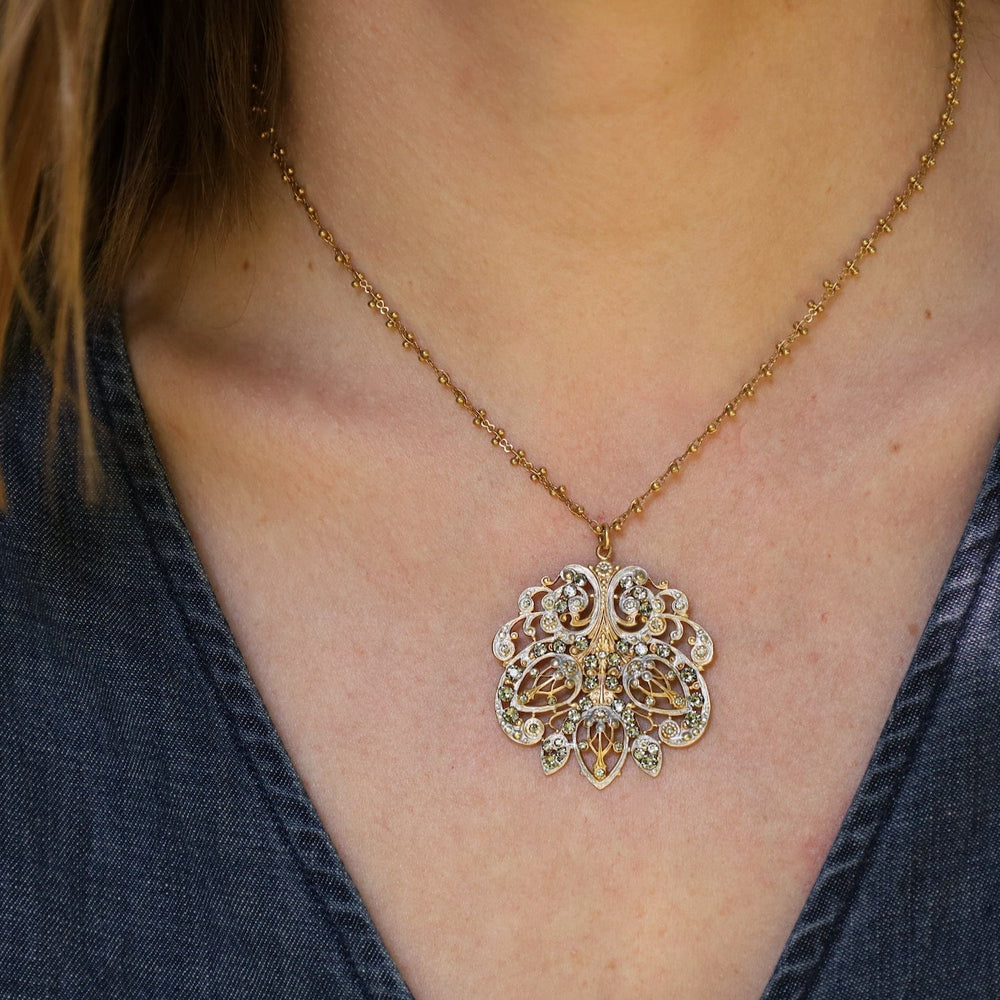 NKL-JM Enamel Filigree Necklace