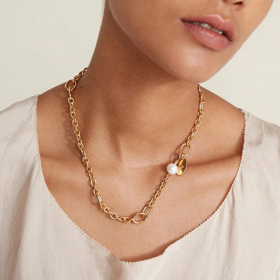 NKL-JM Frances Short Necklace Yellow Gold