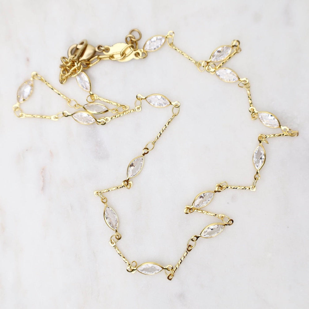 
                  
                    NKL-JM Gold Marquise Crystal Chain Necklace
                  
                