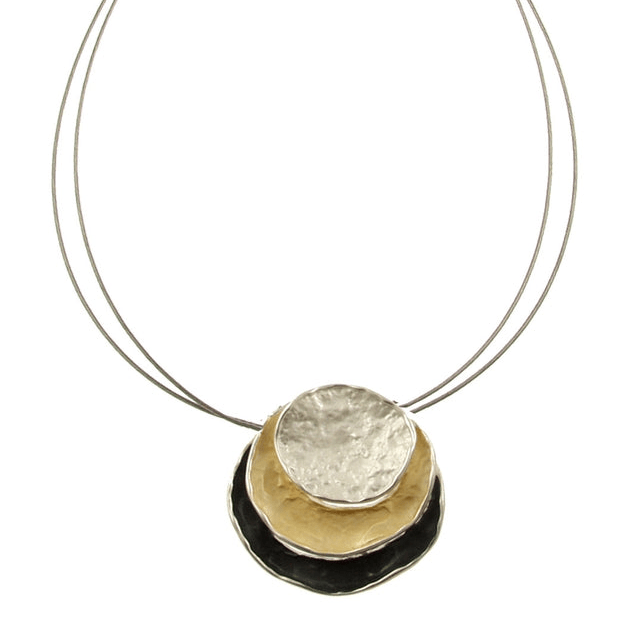 
                  
                    NKL-JM Gold Mix Round Stack Pendant Necklace
                  
                