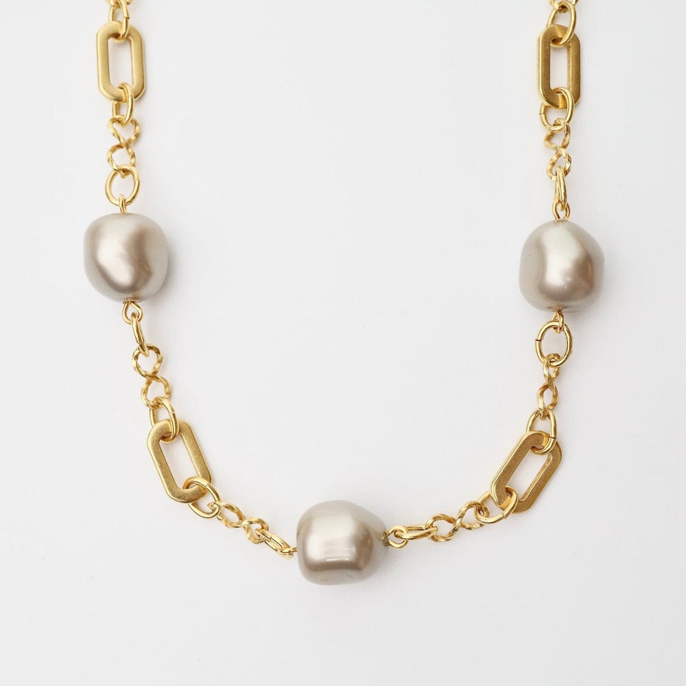 
                      
                        NKL-JM Gray Faux Pearl Station Necklace
                      
                    